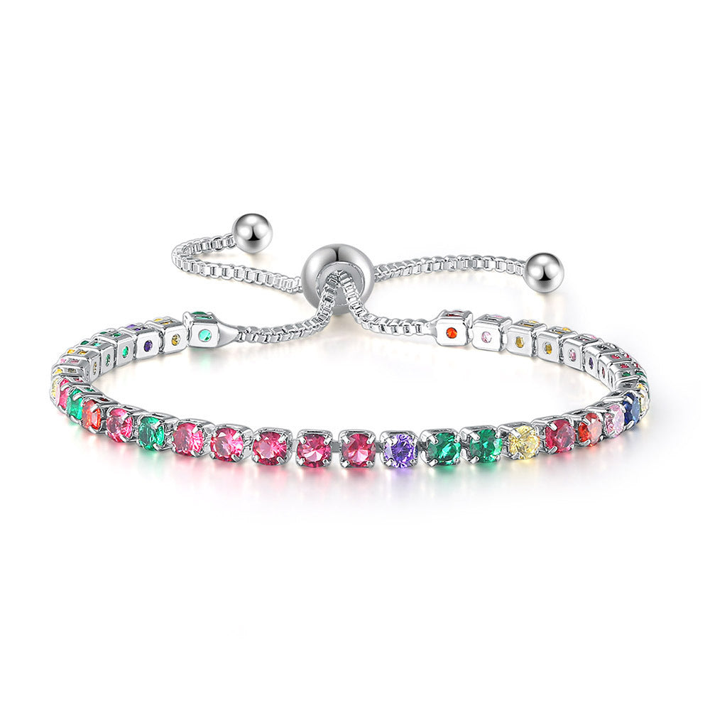 Wholesale Color Zircon Tennis Bracelet